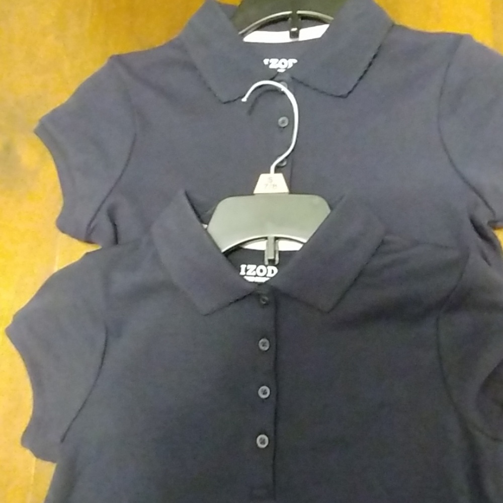 NEW. GIRLS NAVY 7/8 UNIFORM IZOD BUNDLE